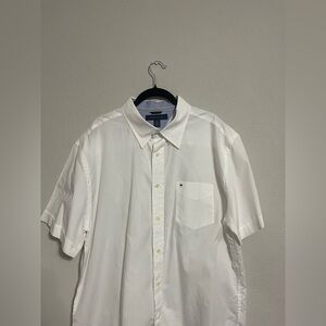 Tommy Hilfiger White Short Sleeve Dress Shirt (Size: XL)